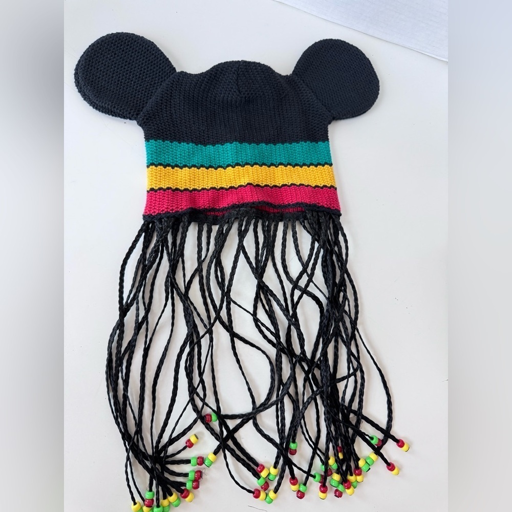 DISNEY REGGAE MICKEY EARS BEANIE W/BRAIDS